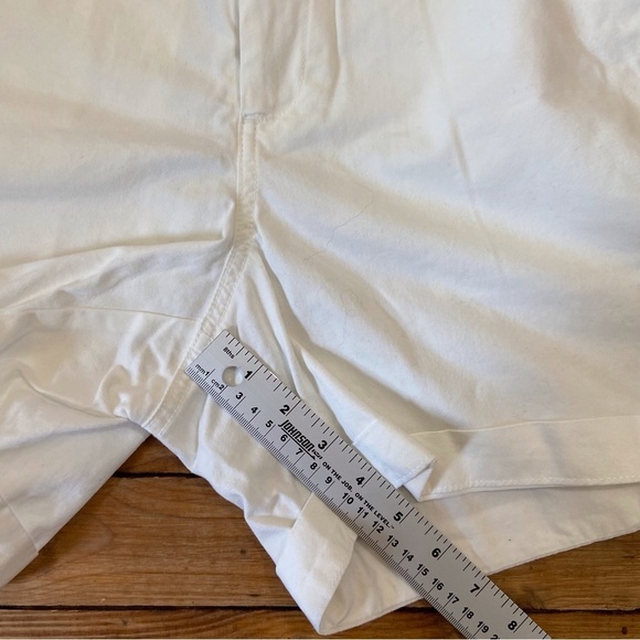 GAP white khakis shorts 13 inches cotton bermudas spandex cotton stretchy 12 - Picture 9 of 13